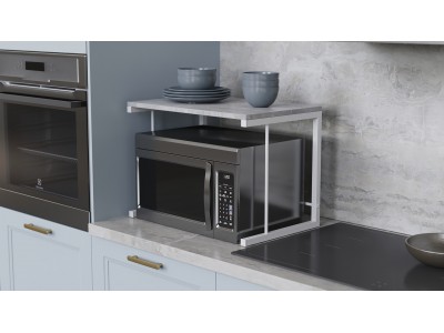 Помощна етажерка за кухня Kitchen 301 (бетон/бяло)